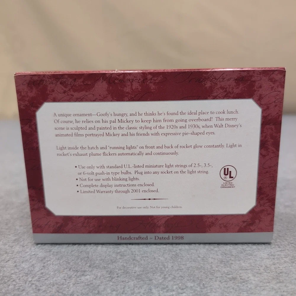 Hallmark Keepsake‎ Ornament Mickey's Comet Magic Light Flickering Dated 1998 - Picture 2 of 3